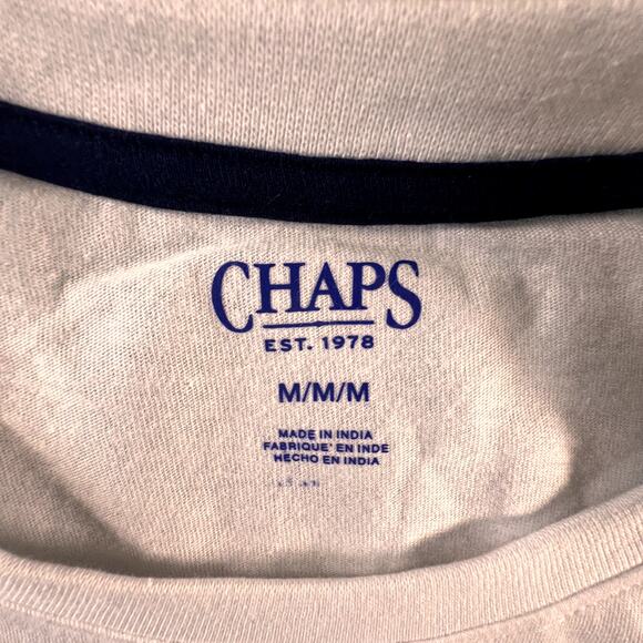 NWOT Chaps Mens Short Sleeve T-Shirt with American Flag print on Chest Size: M - Picture 3 of 7